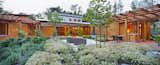 The courtyard, designed by Larman-Garro Landscape, features drought-tolerant native species.