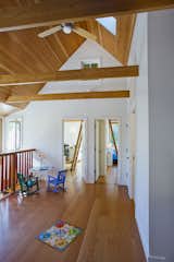 The loft provides increased daylight to below, and great passive ventilation by way of mechanically operated skylights that allow heat to escape from much of the house.