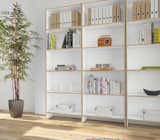 Selection of White and Oak shelving units from Tvilum's Section Series #storage #Tvilum #sectionseries