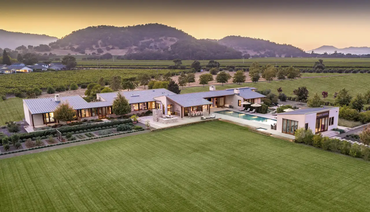 Photo 5 of 6 in A Pastoral Modern Estate in Napa Valley Asks 13.5M by