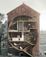 Danish architects Mateusz Mastalski and Ole Robin Storjohann's "Live Between Buildings" is a "proposal" for micro-living for urban areas.&nbsp;