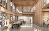 Dining Room, Table, Bar, Recessed Lighting, Pendant Lighting, and Stools  Cubist Engineering’s Saves from The First Mass Timber High-Rise Building in the U.S. Gets the Green Light For Construction