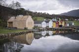 Koreo Arkitekter + Kolab Arkitekter created a modern boathouse in local timber in Vikebygd, Norway which fits perfectly into the traditional contecxt of its location.