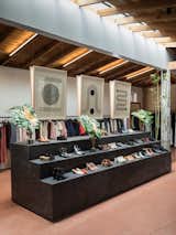 Block Shop's woodblock prints seamlessly integrate into the earthiness of Rachel Comey's Los Angeles boutique.&nbsp;