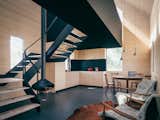 Staircase, Wood Tread, and Metal Railing The  Photo 1 of 51 in massing by Hog Island Woodcraft from Create Your Own Modular Hut With a Brilliant Prefabricated Assembly Kit