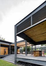 The terrace serves as the dining area for the home.  Photo 4 of 10 in This Modern Prefab Is Now a Gorgeous Guest House