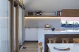 The extension created an open kitchen and dining area, as well as additional interior space.