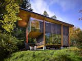 Exterior, Wood Siding Material, Cabin Building Type, Glass Siding Material, and Shed RoofLine  My Saves from Reclaimed Materials Make Up This Artist Studio in Washington