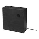 Customers can choose between black or gray polyester fabric on top of the black or white plastic base. The smaller speaker comes with a handle that can be added for portability.  Photo 2 of 5 in Design Digest: Ace Hotel Kyoto, IKEA Speakers, India Mahdavi, and More