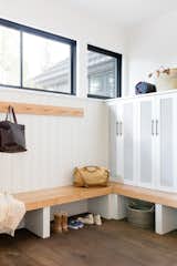 The mudroom is an essential stop for the family after skiing and other outdoor excursions. Lockers provide neat storage for all their gear.