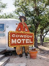 Ample space for guests includes a refurbished 1976 "Texas Motel" Airstream—and the family has plans for additional guest quarters in the works.&nbsp;