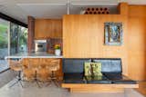 Midcentury modern Neutra home kitchen with breakfast bar