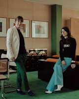 Maria Speake and Bella Freud fit right into the retro interiors they have created.&nbsp;