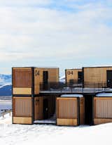 Flying Nest shipping container hotel exterior