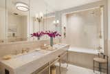 One of the stylish guest bathrooms.&nbsp;