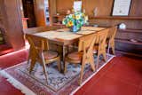 Wright crafted the dining table and chairs out of Philippine mahogany and and fabric-covered, foam cushions. All of the furniture designed by Wright in the home is also included in the sale.&nbsp;