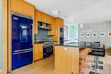 The appliances are from the Viking Professional Series, including a refrigerator in a fun shade of royal blue.&nbsp;