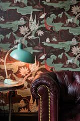 Melanie Nead of Lonesome Pictopia, another Portland company, illustrated bespoke wallpaper which lines the upstairs hallways. Adorable puffins—a bird found in both Oregon and Iceland— are prominently pictured. 