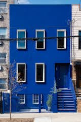 An All-Blue House in Bushwick Brings Big Color to the Neighborhood