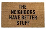 Coir and vinyl, Flocked lettering, Made in 'Merica.