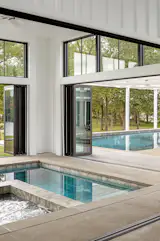 Pool House with NanaWall Folding Glass Doors