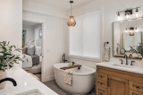 Master bathroom with freestanding tub