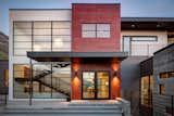 Two giant window walls provide grand views of the Provo valley.