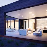 Welcoming patio with Cambria Brittanicca wall feature.