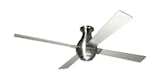 Gusto Flush Ceiling Fan in Bright Nickel finish with Nickel blades  Photo 2 of 3 in Gusto Flush Ceiling Fan Collection by The Modern Fan Company