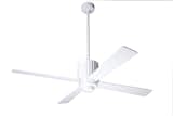 Flute Fan in Gloss White finish and White blades  Photo 3 of 4 in Flute Ceiling Fan Collection by The Modern Fan Company