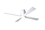 Lapa Fan in Gloss White finish with White blades, optional Hugger Adapter and optional Light Kit