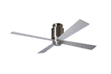 Lapa Fan in Bright Nickel finish with Nickel blades, optional Hugger Adapter