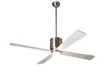Lapa Fan in Bright Nickel finish with Nickel blades and optional Light Kit
