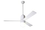 Cirrus Fan in Gloss White finish with White blades and optional Light Kit  Photo 1 of 8 in Cirrus DC Ceiling Fan Collection by The Modern Fan Company