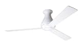 Altus Flush Ceiling Fan in Gloss White finish with White blades