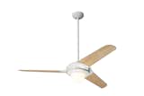 Flow Fan in Gloss White finish with Bamboo blades and optional Light Kit  Photo 1 of 7 in Flow Ceiling Fan Collection by The Modern Fan Company