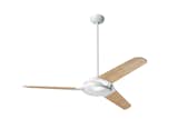Flow Fan in Gloss White finish with Bamboo blades