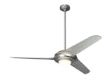 Flow Fan in Matte Nickel finish with Nickel blades and optional Light Kit  Photo 1 of 7 in Flow Ceiling Fan Collection by The Modern Fan Company