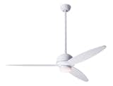Plum Fan in Gloss White with White blades LED Light kit