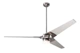Torsion Fan - Bright Nickel - Nickel Blades - LED light kit
