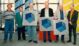 Ivan Hansen (third from the right) receives the Danish Furniture Award 'RUM PRIS 1993'.