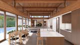 View of great room from kitchen and dining area