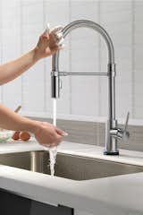 Single Handle Pull-Down Spring Spout Kitchen Faucet with Touch2O® Technology. Turns on and off with just a touch anywhere on the spout or handle.