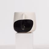 Hand painted anamorphic porcelain cup by Charlotte Smith Studios