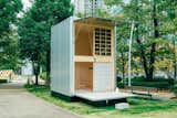 This aluminum MUJI Hut designed by Konstantin Grcic is small enough to not require a building permit. 