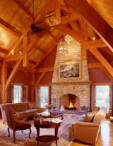 Custom Timberpeg Hammer Beam Truss in the Formal Great Room   Photo 6 of 17 in Yellow Brook Farm House by Timberpeg
