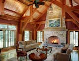 Custom Timberpeg Hammer Beam Truss in the Formal Great Room   Photo 8 of 17 in Yellow Brook Farm House by Timberpeg