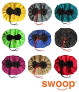 Featured: Super Swoops in a variety of colors

Swoop Bags make cleaning up all those small toys like Lego pieces simple, fast and fun! Tough, durable bags that convert to an open play mat. Just "swoop-up" the drawstring cords from the sides of the bag, tie closed, hang on a hook or bedpost. Modern storage solutions for kids and families. Made in USA - Seattle. Since 2011. Check us out: 
swoopbags.com 
| toy storage | modern kid | lego storage | toy mat | toy bag