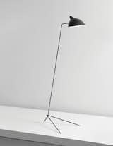 SERGE MOUILLE
"Simple" floor lamp with "Lampadaire" shade, designed 1953.  Photo Phillips.