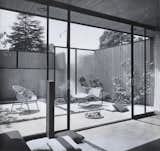 Jon Nelson Burke, aka Craig Ellwood, Courtyard Apartments, Los Angeles, CA, 1953. View from living room.  Photo via Dwell.  Photo 2 of 5 in craig ellwood by pulltab from courtyards